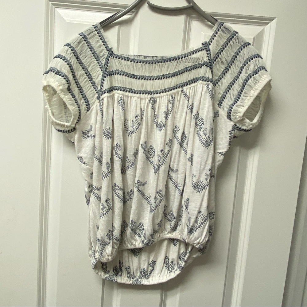 Free People Fancy Square Neck Top
